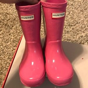 Pink Toddler Girl Hunter Rain Boots Sz. 8US